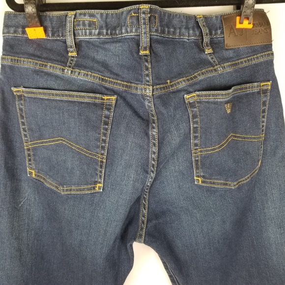 ARMANI- Button Fly J21 Regular Dark Wash Jeans Mens Size 36 - Picture 5 of 15